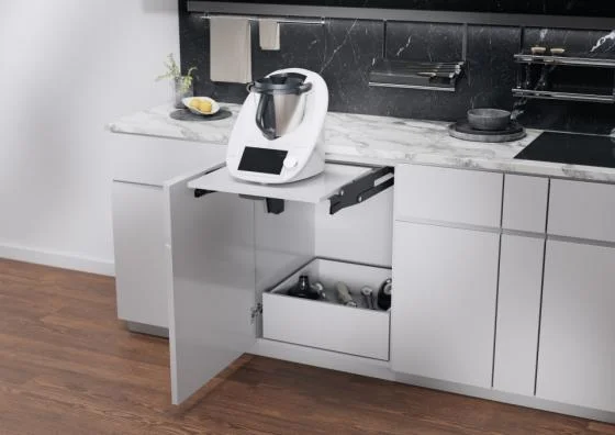 Akce KES 281902 ChefsTable, výklopná police pro kuchyňský robot, antracit