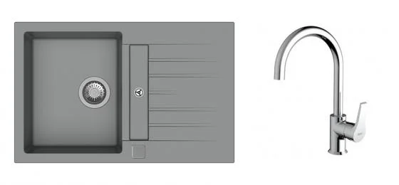 K-StrongSinks S3 Set dřez Vardar 780x500mm granit šedá + Baterie Rhona chrom Odeslání Ihned