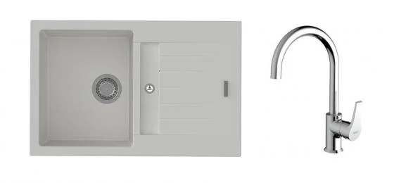 K-StrongSinks S3 Set dřez Vardar 780x500mm granit bílá + Baterie Rhona chrom Objednat Nyní