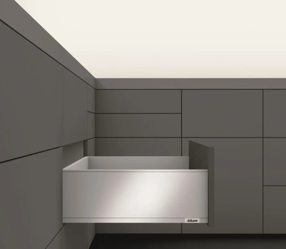 K-BLUM Legrabox, zásuvka C pure 550mm/40kg, Tip-on, šedá, vrut Výprodej