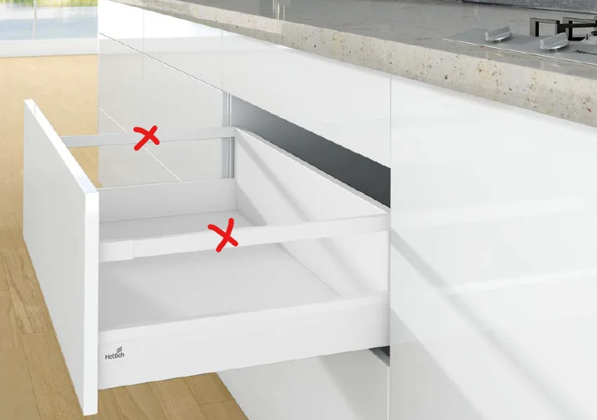 Sezónní Sleva K-HETTICH ArciTech zásuvka 218, 400mm/40kg, bílá, SiSy