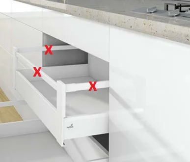 Levný K-HETTICH ArciTech vnitřní zásuvka 218, 400mm/40kg, bílá, SiSy