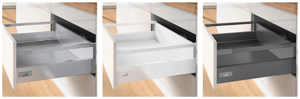 K-HETTICH Atira zásuvka 144, 420mm/30kg, relingy, stříbrná, PTOs Přímo Od Výrobce