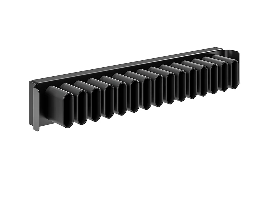 Vysoce Kvalitní KES 238384 Conero boční držák na opasky nebo kravaty, 475mm, černý