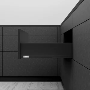 Akční Cena K-BLUM Legrabox, zásuvka K 600mm/40kg, Blumotion/TOB, černá, Expando