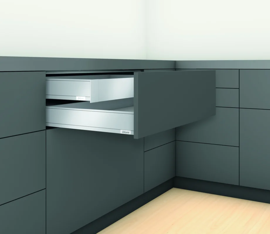 Horká Nabídka K-BLUM Legrabox, zásuvka M 400mm/40kg, Tip-on, černá, vrut