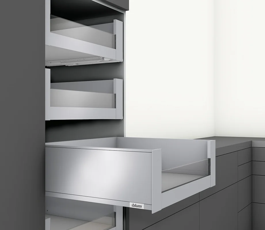 K-BLUM Legrabox, zásuvka C pure 500mm/70kg, Blumotion/TOB, černá, vnitřní, sklo Omezená Nabídka