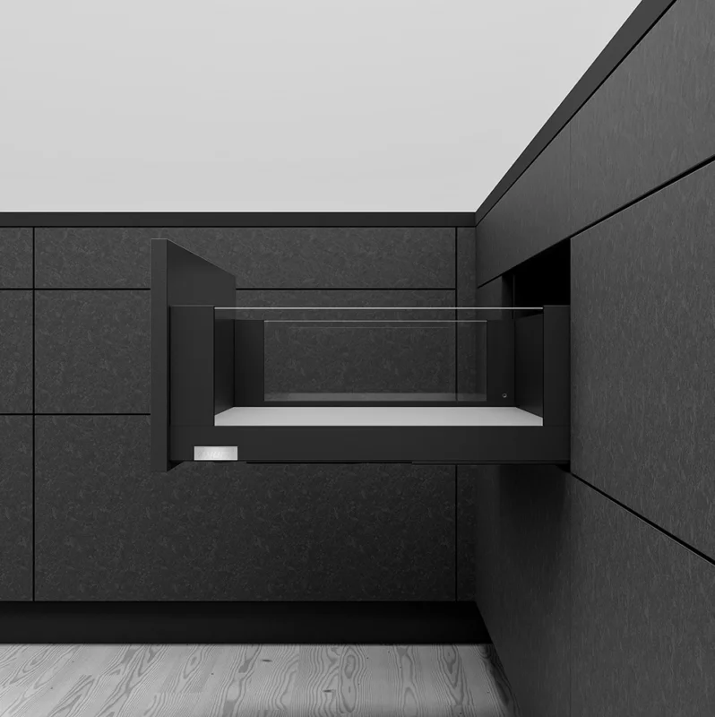 K-BLUM Legrabox, zásuvka C free 500mm/40kg, Tip-on, černá, Expando Poslední Šance
