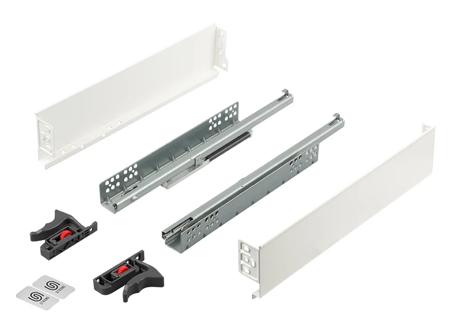 K-StrongMini zásuvka 89/550mm, tlumený plnovýsuv 30kg, bílá Nakupujte Hned