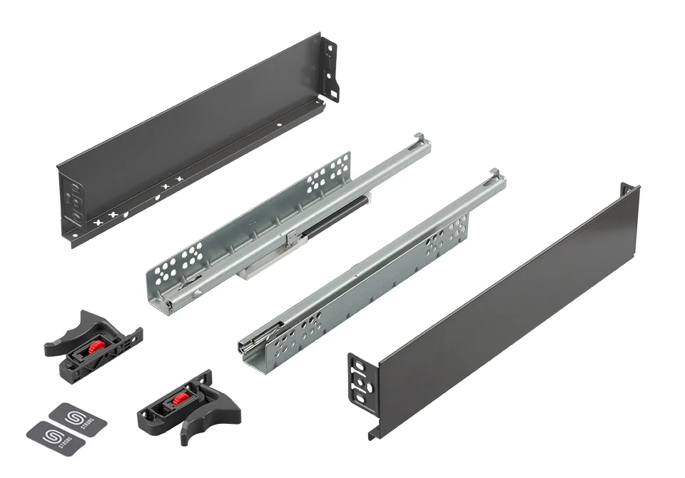 K-StrongMini zásuvka 89/400mm, tlumený plnovýsuv 30kg, šedá Oblíbený