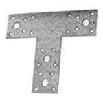 Děrovaná spojka tvaru T 160x140x45x2 mm | T-kus pro spojování trámů | Pozinkovaná tesařská deska Zlevněný