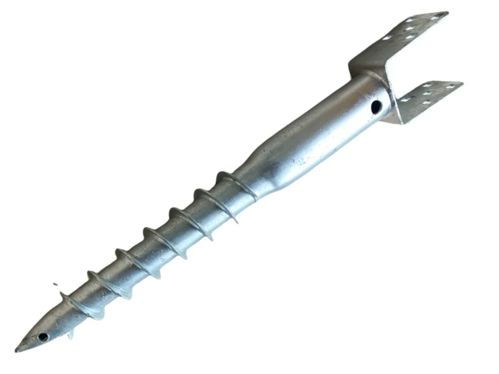Tovární Cena Zemní vrut typ U 100mm, délka 885mm, kotvení trámů bez betonování, žárově zinkovaný vrut