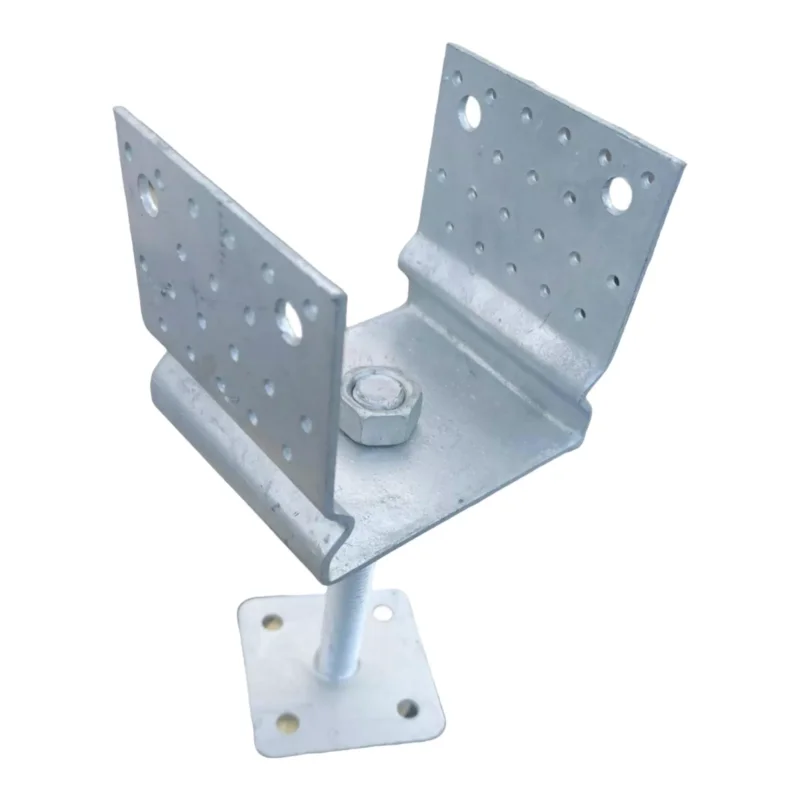 Stavitelná patka pilíře U 140x120 mm s prolisem, výška nožičky 200 mm, žárový zinek – ideální pro trám 140x120 mm Nejlepší Cena