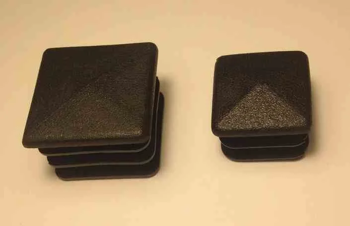 Víkendová Akce Plastová záslepka do čtvercového profilu 16x16 mm | Krytka jeklu vnitřní | Černý plast