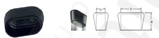 Ucpávka oválné trubky - oválná 30x15mm Doprava Zdarma