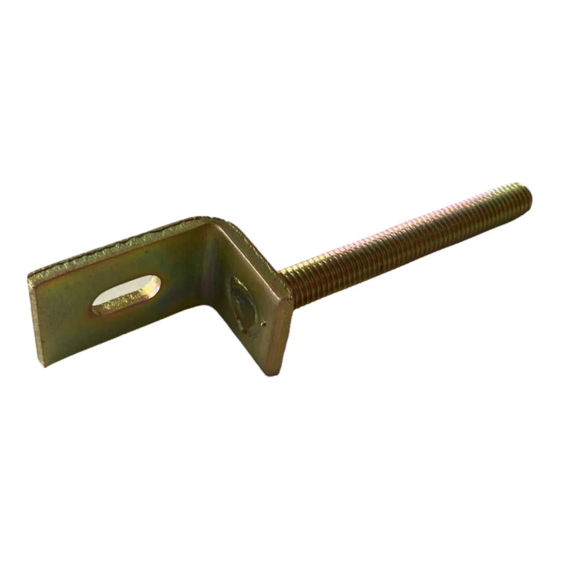 Držák plotového dílce "L" M12 x 150 mm, žlutý zinek, pro betonové sloupky Tovární Cena