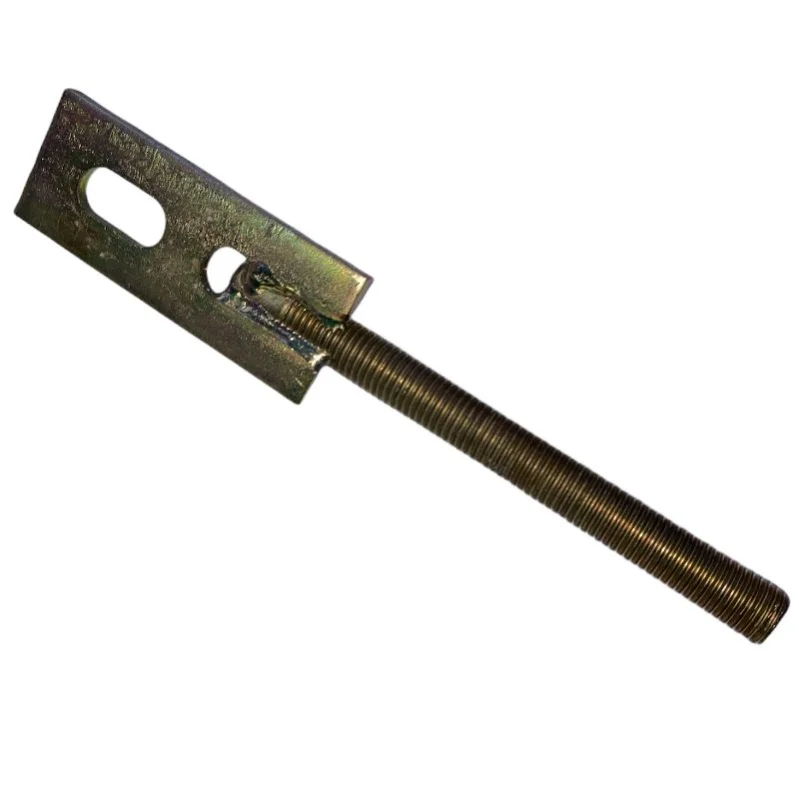Cenový Hit Držák plotového dílce rovný M12 x 185 mm, žlutý zinek, pro betonové sloupky