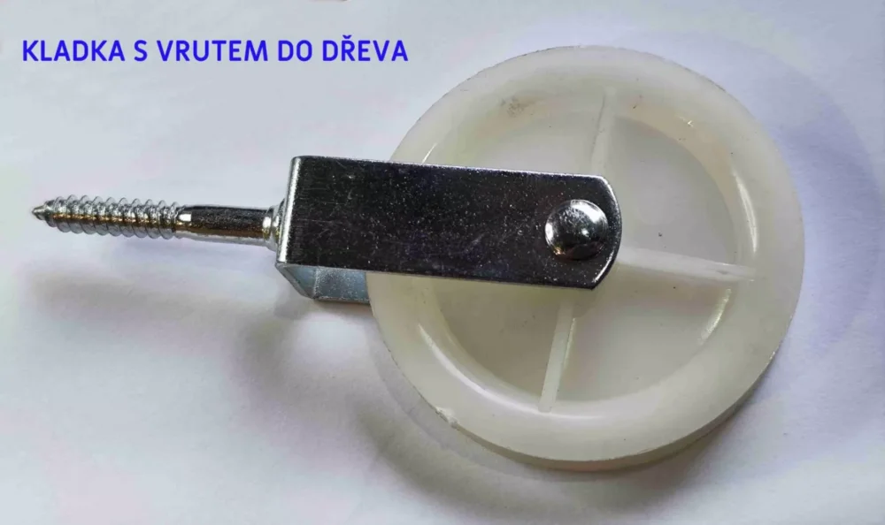 Kladka 30mm, nylonová s vrutem do dřeva Odeslání Ihned
