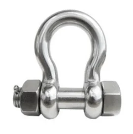 Zlevněný Řetězový třmen "Omega" s maticí a závlačkou. 10mm, nosnost 250kg, nerez A4