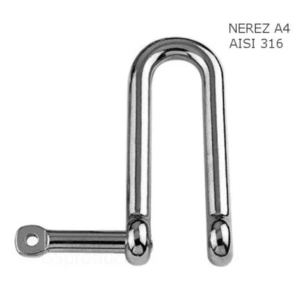 Třmen řetězový - rovný - prodloužený typ 10mm, nosnost 320kg, nerez A4 Rychlé Dodání