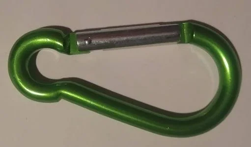 Ověřený Karabina hliník, 80x8mm, nosnost 20kg - zelená