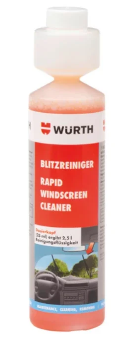 Letní směs do ostřikovačů WÜRTH (broskev) -bleskový čistič - koncentrát 250ml - 0892333250 Zlevněný