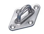 Deska kosočtverec s okem 6x40x65mm - nerez A2 Expresní Doručení