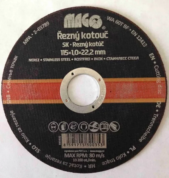 Řezný kotouč na nerez 150 x 1,0 x 22 mm Super Cena