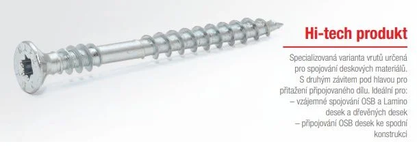 Cenový Hit RAPI-TEC UniPlus 5 x 50 mm, vrut ke spojování desek.