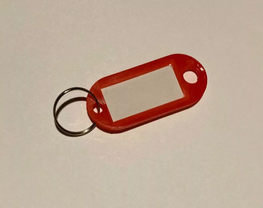 Must-Have Štítek - rozlišovač na klíče s kroužkem - oranžový