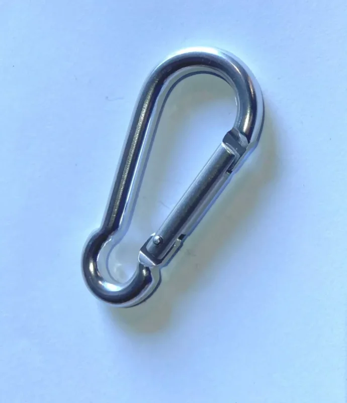 Novinka Karabina hliník, 50 x 5mm, nosnost 10 kg - stříbrná