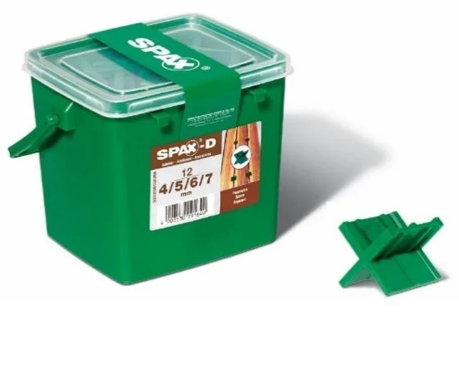 SPAX distanční křížky 4 - 5 - 6 - 7mm 12ks Omezená Nabídka