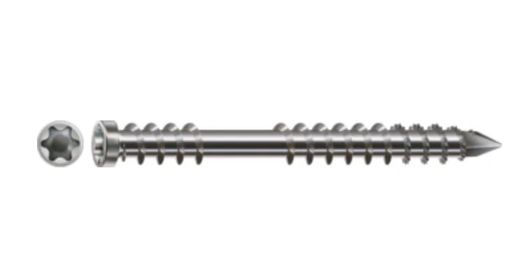Originální SPAX vrut 5x40mm terasový cylindrická hlava TXS nerez A2 C stříbrný