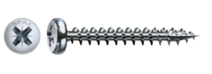 Vysoce Kvalitní SPAX vrut 4x15 půlkulatá hlava PZ,W,4C,