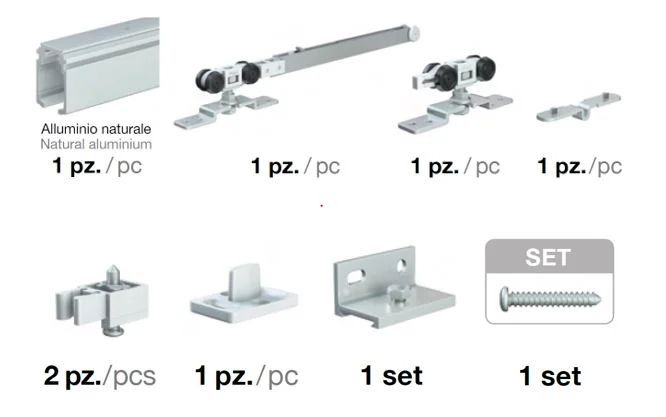 Zlevněný Posuvné interiérové kování 1399/330 40kg 2x tlumič
