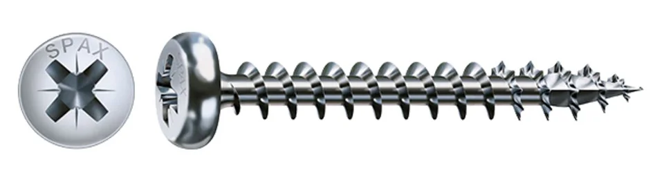 Poslední Šance SPAX vrut 4x30 půlkulatá hlava PZ, W, 4C