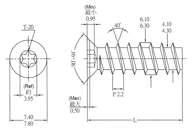 Nová Kolekce StrongFix Eurošroub 6,3x13/8mm zápustná hlava T20 zinek bílý