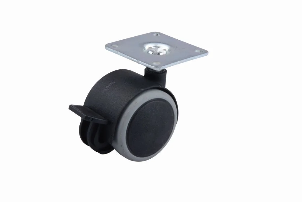 Kolečko pogumované s brzdou 40 mm černé Značkový