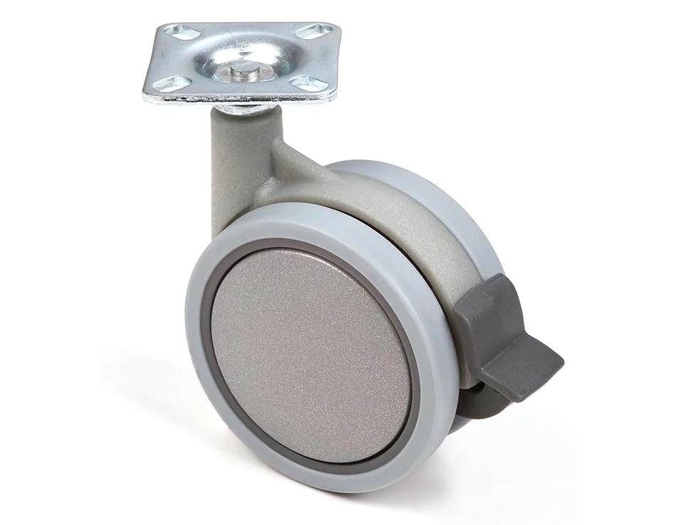 StrongCastors kolečko 75mm s měkčeným běhounem a brzdou Pouze Dnes