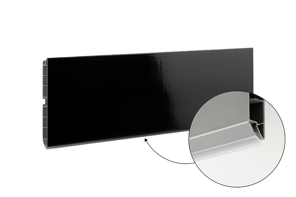 Zlevněný SCILM sokl 120mm 4m černá lesklá
