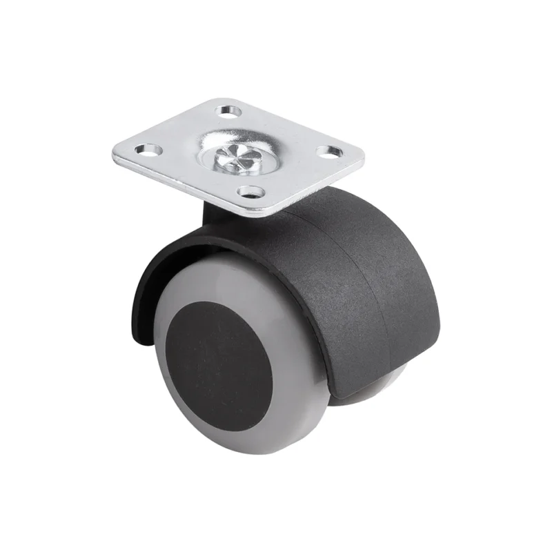 Nejlepší Volba StrongCastors kolečko s měkčeným běhounem průměr 40mm s plotničkou šedá