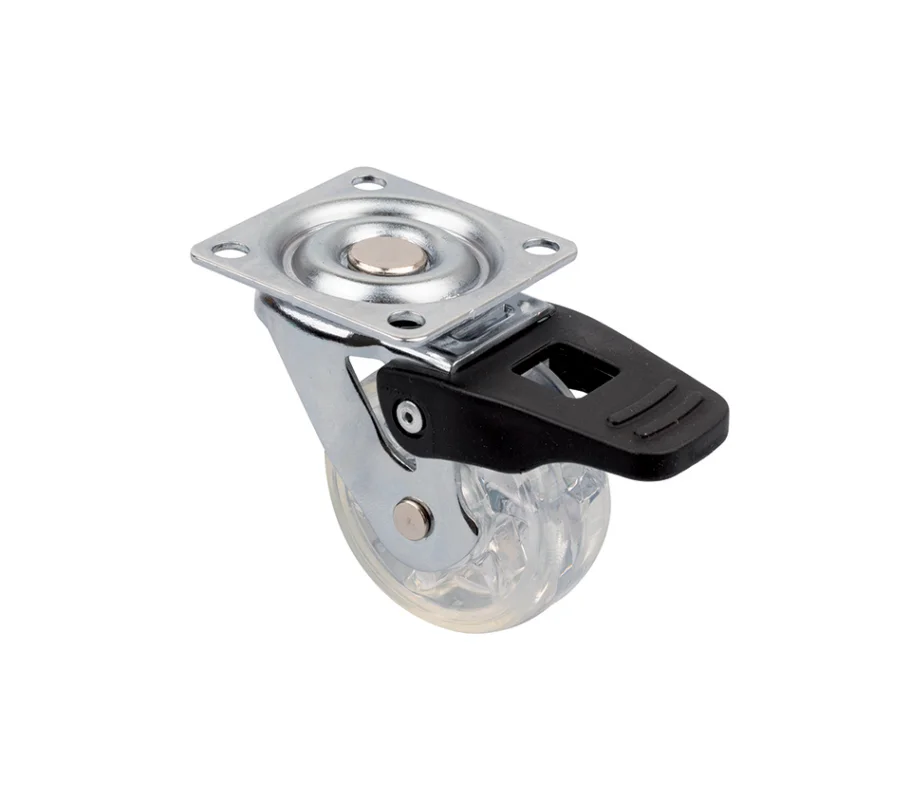 Aktuální StrongCastors kolečko TOP průměr 50mm transparentní čirá s brzdou