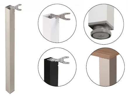 Aktuální StrongLegs stolová noha TA001 710R/80x80mm černá matná