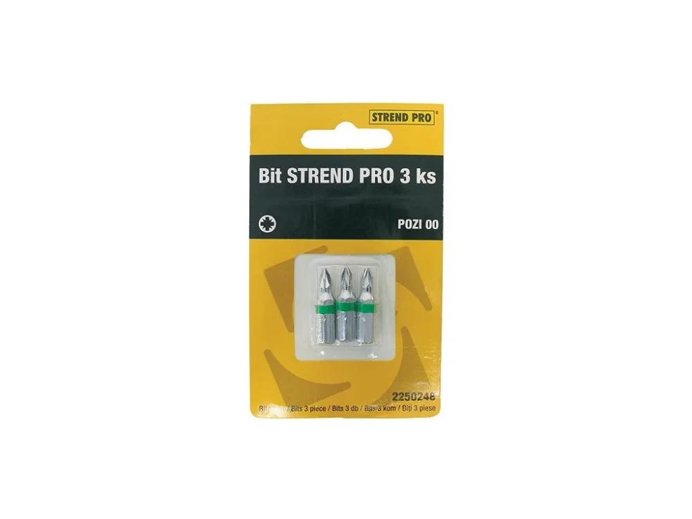 Bit křížový Strend Pro, POZI 00, sada 3ks Nejlepší Volba