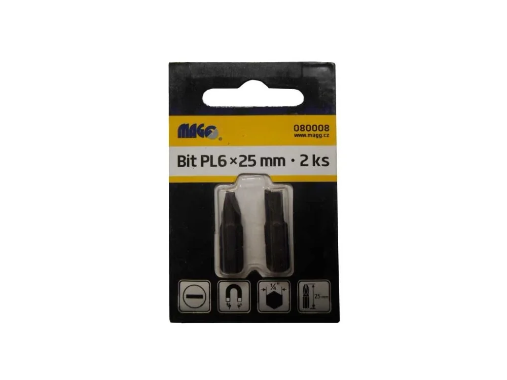 Bit plochý PL6 25mm, sada 2ks Rychlé Dodání