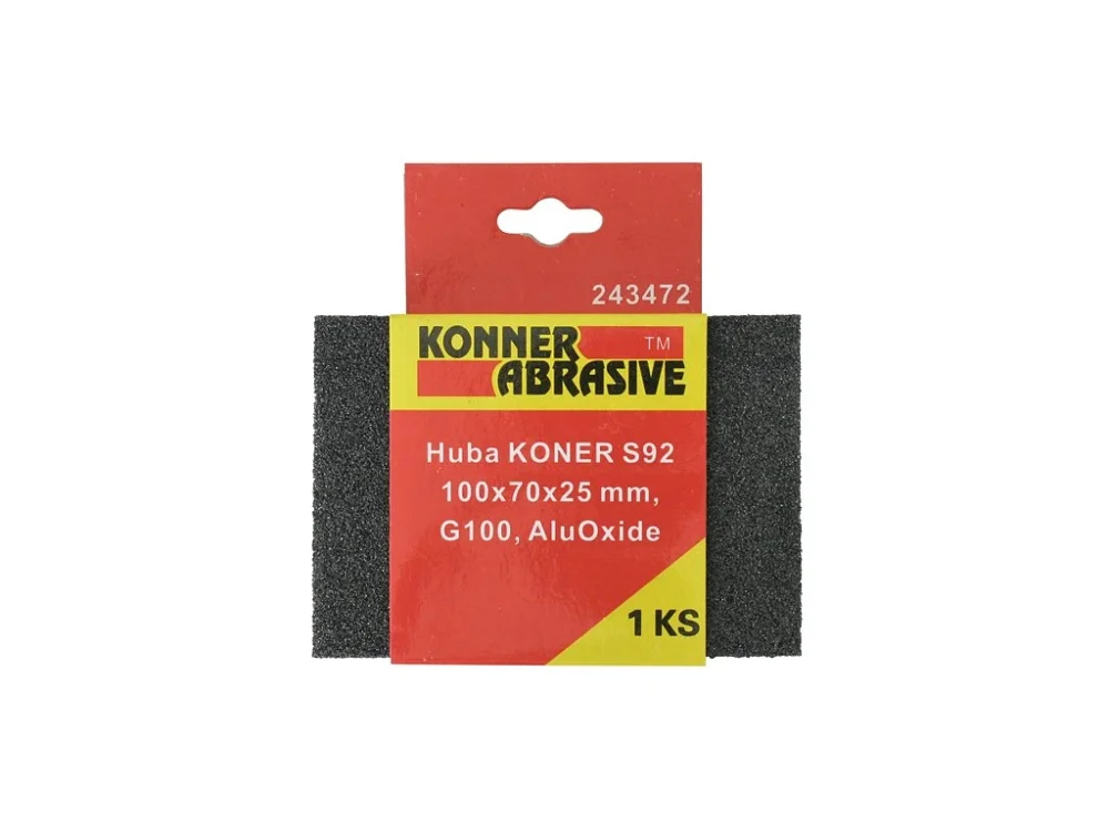 Expresní Doručení Brusná houba KONER S92 100x70x25 mm, G080, AluOxide