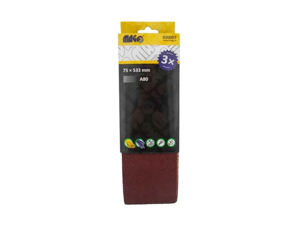 Cenová Bomba Brusný pás 75x533mm A80 - 3ks