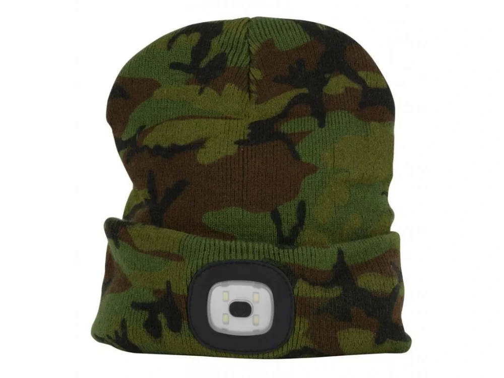Cenový Hit Čepice s LED světlem Albacora L, 4xSMD LED, USB, maskačová