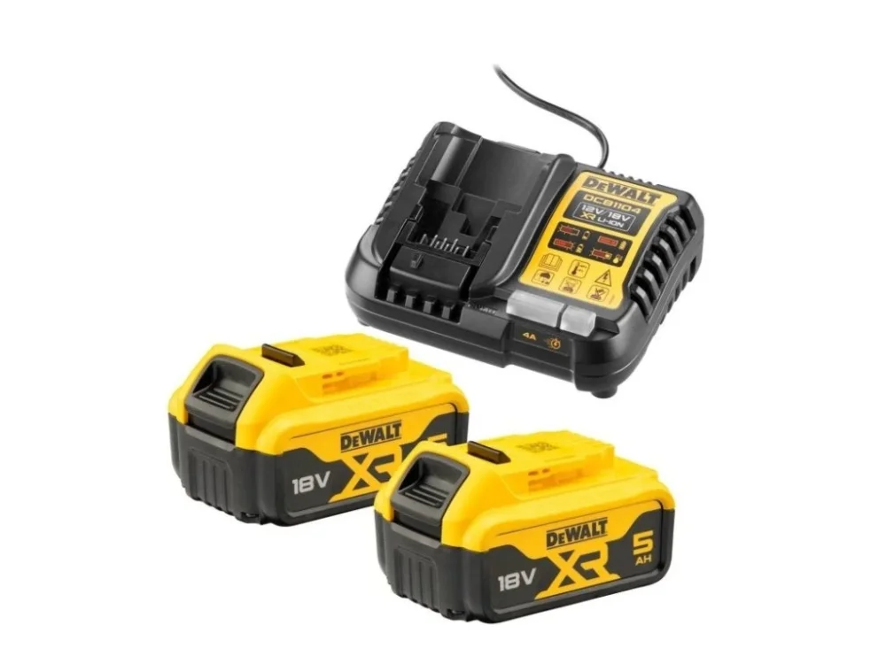 DCB1104P2 DeWALT2 x 5,0Ah Sada nabíječka + 18V XR Li-Ion baterie Značkový