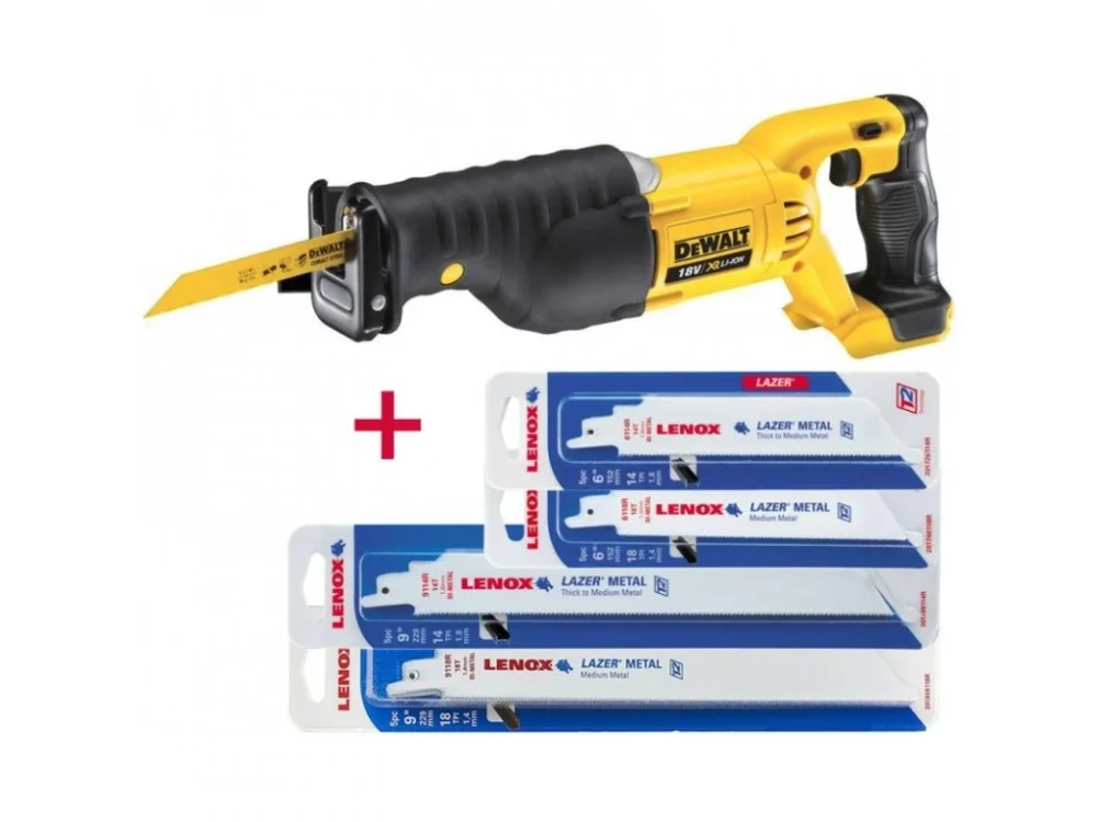 DCS380NX Mečová pila DEWALT, 120 pilových plátků LENOX Akční Nabídka